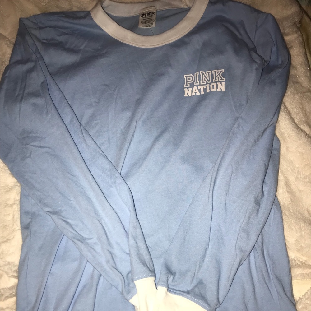 Baby Blue Pink Longe Sleeve